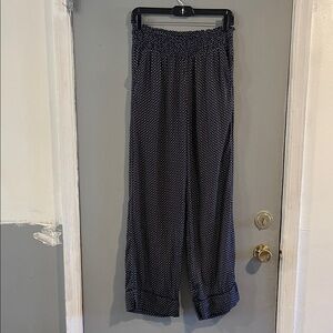 Aerie Sleeping Pajama Pants Dark Blue Polka Dots Size S